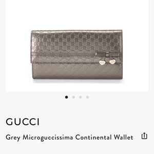 Grey Microguccissima Continental Wallet